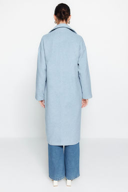 Mavi Oversize Genis Kesim Uzun Yunlu Kase Kaban TWOAW21KB0038