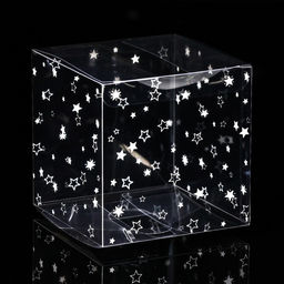 Цена за 5 шт. Складная коробка из PVC Звездопад, 10 х 10 х 10 см