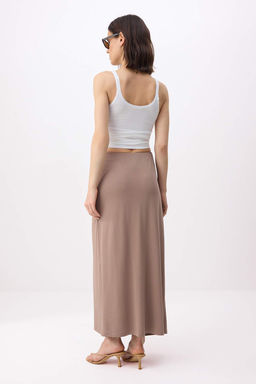 Vizon A-Kesim/Can Form Maxi Buzgu Detayl? Y?rtmacl? Orme Etek TWOSS26ET00182 - Trendyolmilla фото 4