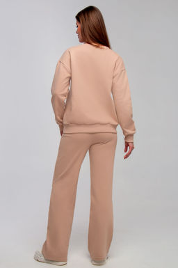 Арт. 2529  Костюм с брюками женский 44-50 (4 шт) Цвет:верх-бежевый,низ-бежевый
