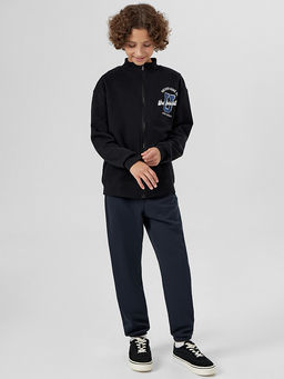 Толстовка для мальчиков черная с принтом never give up - Mark formelle фото 4