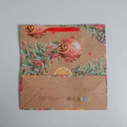 Пакет крафтовый квадратный Новогоднее настроение, 30 30 12 см - Дарите счастье фото 3