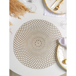Цена за 12 шт. Салфетка сервировочная на стол Роса, 3838 см, цвет золотой - Simaland фото 2