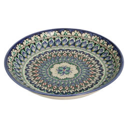 Ляган узбекский Риштанская Керамика «Узоры», d=25 см, синий