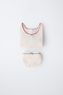 AGES 6-14 / POINTELLE T-SHIRT AND BRIEF PACK