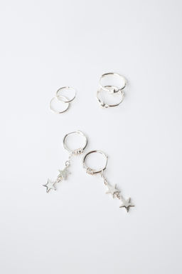 PACK PENDIENTES AROS Y ANILLOS ESTRELLAS / Plata - Zara фото 2