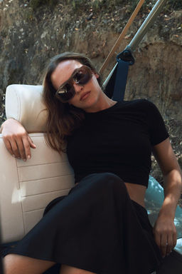 CROPPED STRETCH T-SHIRT - Zara фото 82