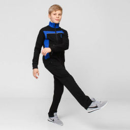 RODOS Спортивный костюм М-187д Чёрный/Васильковый