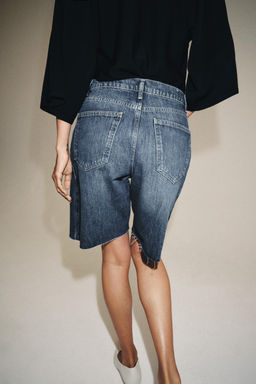 BERMUDA DENIM RELAXED TIRO MEDIO ZW COLLECTION / Azul medio - Zara фото 3