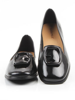 06-DLG03-2 BLACK Туфли женские (натуральная кожа)