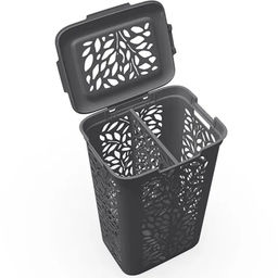 Корзина для белья с разделителем LEAVES 60л 440*340*635мм. арт.С48915 ПБ, С48917 ПБ