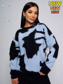 Свитер #КТ575, голубой