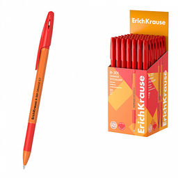 Цена за 50 шт. Ручка шариковая ErichKrause R-301 Stick&Grip Orange 0.7, цвет чернил синий (в коробке по 50 шт.)  фото 11