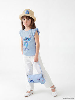 Lilo & Stitch Bask?l? F?rf?rl? K?z ?ocuk Ti??rt