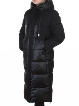 A81 BLACK Пальто зимнее женское (200 гр. холлофайбер)