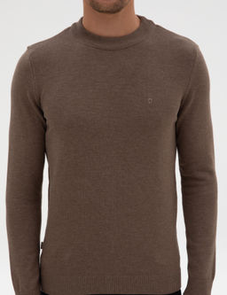 Vizon Melanj Slim Fit _eyrek Yaka Basic Triko Kazak - Pierre cardin фото 6