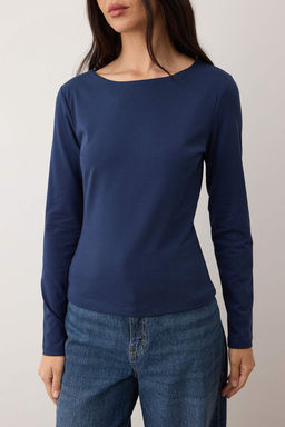 Trendyolmilla Siyah-Ekru Ikili Paket Kay?k Yaka Fitted/Vucuda Oturan Orme Bluz TWOAW25BZ00062  фото 12