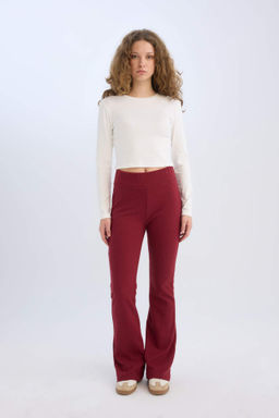 Wide Leg Genis Paca Esnek Belli Uzun Boy Pantolon - Defacto фото 5