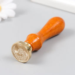 Печать для сургуча с деревянной ручкой «Инь-ян - китайский зонтик», 9×3×3 см