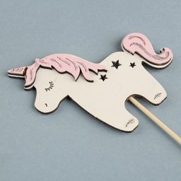 Топпер Единорог, 11х10 см, белый - Дарим красиво фото 3