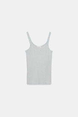 SOFT INTERLOCK TOP WITH DRAPED SIDE DETAIL - Zara фото 41