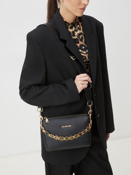 Женская сумка с ручками LOVE MOSCHINO DANGLING Артикул 4377146, черный  фото 3