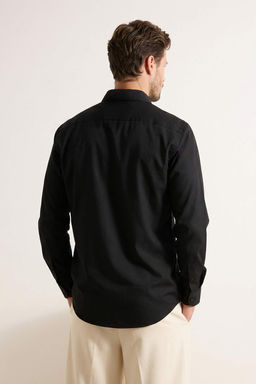 Siyah-Beyaz 2li Tak?m Slim Fit Oxford Kolay Utulenebilir Nefes Alan Erkek Gomlek TMNSS26GO00001 - Trendyolmilla фото 8