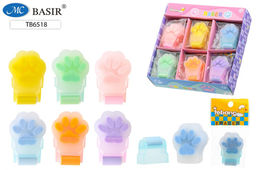 Цена за 2 шт. Ластик "Лапка" (TB-6518) 55*35мм, в инд. упаковке