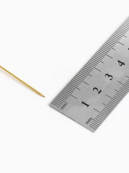 Основа Брошь-игла с шариком d=1.2 см (набор 5 шт.), L=5 см, площадка 1.5 см, цвет золото