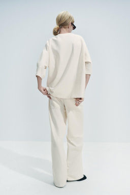 COTTON STRAIGHT-LEG TROUSERS - Zara фото 4