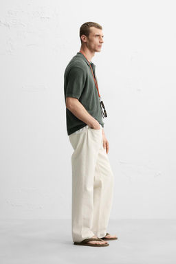 RIBBED KNIT POLO SHIRT - Zara фото 20