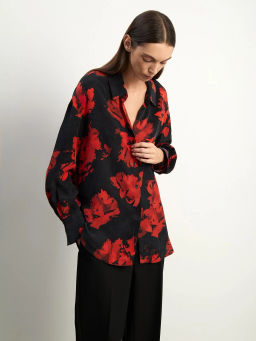 ЕМКА / Рубашка с абстрактным принтом - Emka фото 3