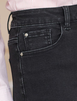 Шорты джинсовые vilatte D58.031 эластичный деним черный фото 4