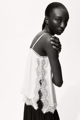 Top de tirantes con ribetes de encaje - H&m фото 3