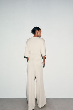 COTTON STRAIGHT-LEG TROUSERS - Zara фото 6