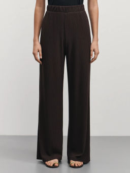 Трикотажные брюки в рубчик / Zarina  фото 2