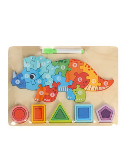 Деревянный 3D пазл для малышей, рамка - вкладыш