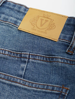 Джинсы клеш от колена из эластичного денима - Vilatte фото 5