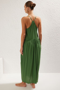 Ekru Dokuma Aksesuar Detayl? Maxi Plaj Elbise TBESS25EL00060 - Trendyolmilla фото 11