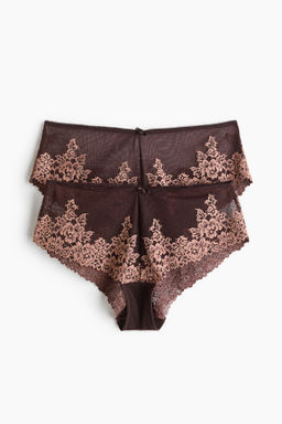 Pack de 2 bragas hipster de encaje