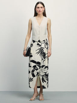 Юбка миди на запах изо льна / Zarina