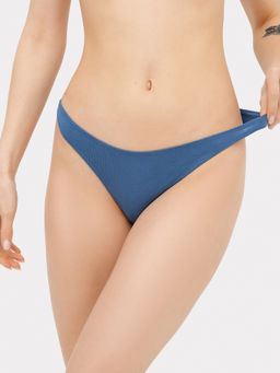 Трусы женские бразилиана мультипак (3 шт.) в синем цвете вечерние сумерки 412555-3 - Mark formelle фото 3