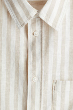 Camisa en mezcla de lino Regular Fit - H&m фото 8