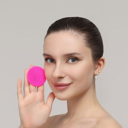 Щётка для умывания «Круг», силиконовая, на присоске, d=5.5 см, МИКС