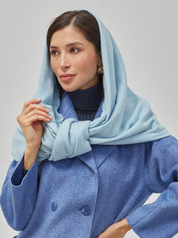 В составе шерсть и кашемир! теплый двусторонний палантин - Tantino фото 9