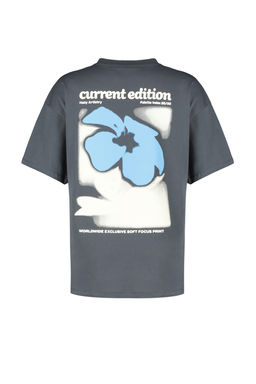 TRENDYOLMILLA Antrasit %100 Pamuk S?rt ve On Oversize/Genis Kal?p Orme T-Shirt TWOSS24TS00056 фото 8