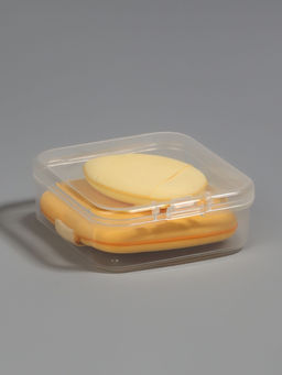 Цена за 2 шт. Спонжи для макияжа, в футляре, 2 шт., жёлтые