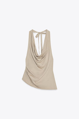 DYED EFFECT HALTER TOP - Zara фото 5