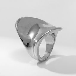 Кольцо металл Тренд волна, цвет серебро, размер 16 - Qf фото 3