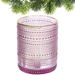 Цена за 4 шт. Подсвечник "Хрустальный блеск" 10*12,5 см, Лаванда